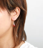 Red Jaspers Stone Drop Earrings for Women