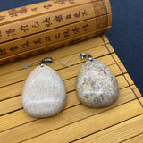 Natural Stone Drop Shape Pendant DIY Accessory Charm Jewelry 35x44mm