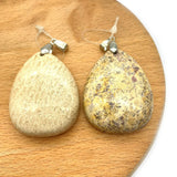 Natural Stone Drop Shape Pendant DIY Accessory Charm Jewelry 35x44mm