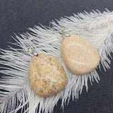 Natural Stone Drop Shape Pendant DIY Accessory Charm Jewelry 35x44mm