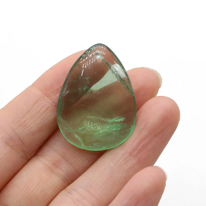 Natural Stone Drop Pendant Green Fluorite Amethyst