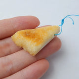 Drusy Quartz Pendant 40x22x9mm 8.8g Semiprecious Stone Jewelry
