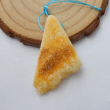 Drusy Quartz Pendant 40x22x9mm 8.8g Semiprecious Stone Jewelry