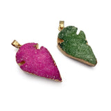 Natural Stone Druzy Crystal Pendants for Earrings