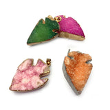 Natural Stone Druzy Crystal Pendants for Earrings