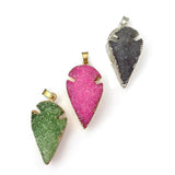 Natural Stone Druzy Crystal Pendants for Earrings