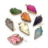 Natural Stone Druzy Crystal Pendants for Earrings