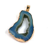 Natural Stone Druzy Crystal Pendants for Jewelry Making