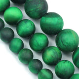 Matte Green Tiger Eye Round Spacer Beads 4-12mm for Jewelry Making