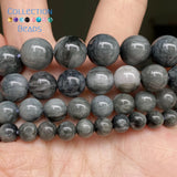 6-12MM Natural Stone Eagle Eye Round Spacer Bead DIY Jewelry Making