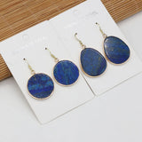 Irregular Lapis Lazuli Stone Earrings - Romantic Gift