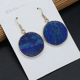 Irregular Lapis Lazuli Stone Earrings - Romantic Gift