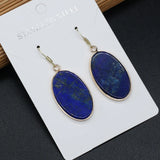 Irregular Lapis Lazuli Stone Earrings - Romantic Gift