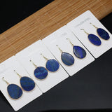 Irregular Lapis Lazuli Stone Earrings - Romantic Gift