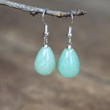 Green Aventurine Water Drop Earrings Women