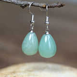 Green Aventurine Water Drop Earrings Women