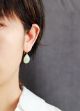 Teardrop Amazonite Dangle Earrings OL Classic Jewelry