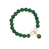 Natural Stone Beaded Bracelet Elastic Cord for Women