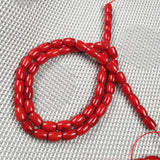 Natural Stone Elliptical Red Coral Beads DIY Jewelry Making 15'' Strands