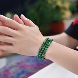 Emerald Jade Chain Bracelet Quartz Stone Bracelet