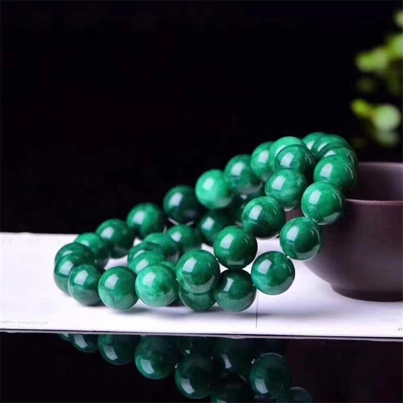 Emerald Jade Chain Bracelet Quartz Stone Bracelet