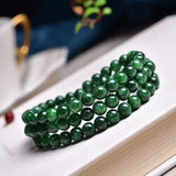 Emerald Jade Chain Bracelet Quartz Stone Bracelet