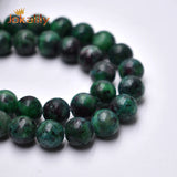 Natural Stone Epidote Zoisite Beads Round Loose Beads 15'' 4-12mm