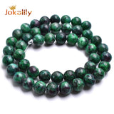 Natural Stone Epidote Zoisite Beads Round Loose Beads 15'' 4-12mm