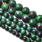 Natural Stone Epidote Zoisite Beads Round Loose Beads 15'' 4-12mm