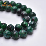 Natural Stone Epidote Zoisite Beads Round Loose Beads 15'' 4-12mm