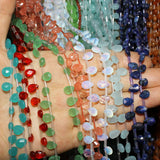 Agate Crystal Teardrop Beads for Jewelry Making DIY Bracelet