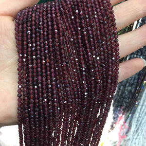 Faceted Amethyst Garnet Small Beads for Jewelry Making