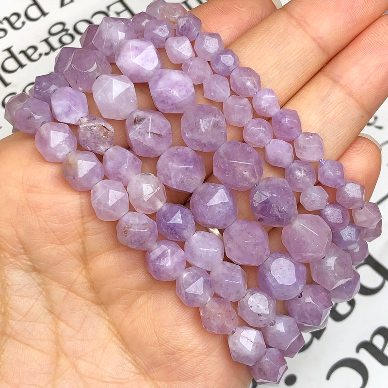 Faceted Aquamarines Amethysts Agates Tourmaline Beads 6/8/10MM