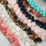 Stone Faceted Agate Beads Water Drop Shape for Jewelry Making