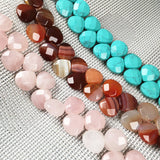Stone Faceted Agate Beads Water Drop Shape for Jewelry Making