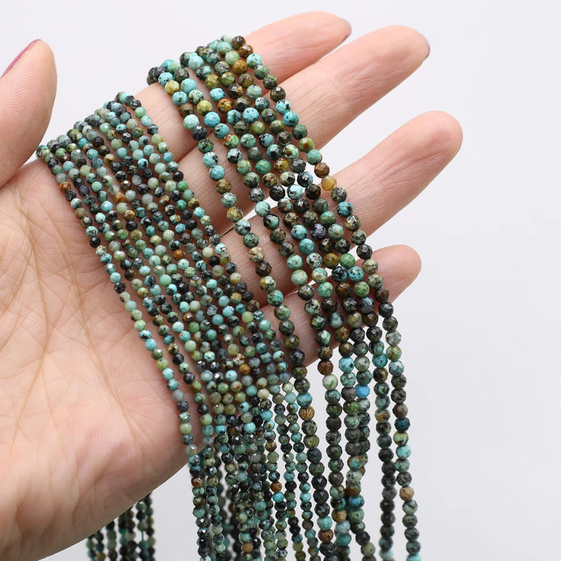 Natural Stone Faceted Beaded African Pine Gemstone Loose Isolation Beads