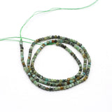 Faceted African Turquoise Spacer Beads 2mm
