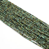 Faceted African Turquoise Spacer Beads 2mm