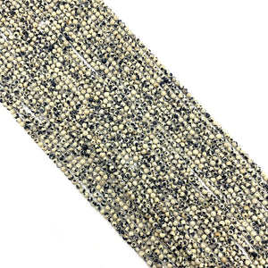 Natural Stone Faceted Beads Dalmatian Stone Charm Bracelet