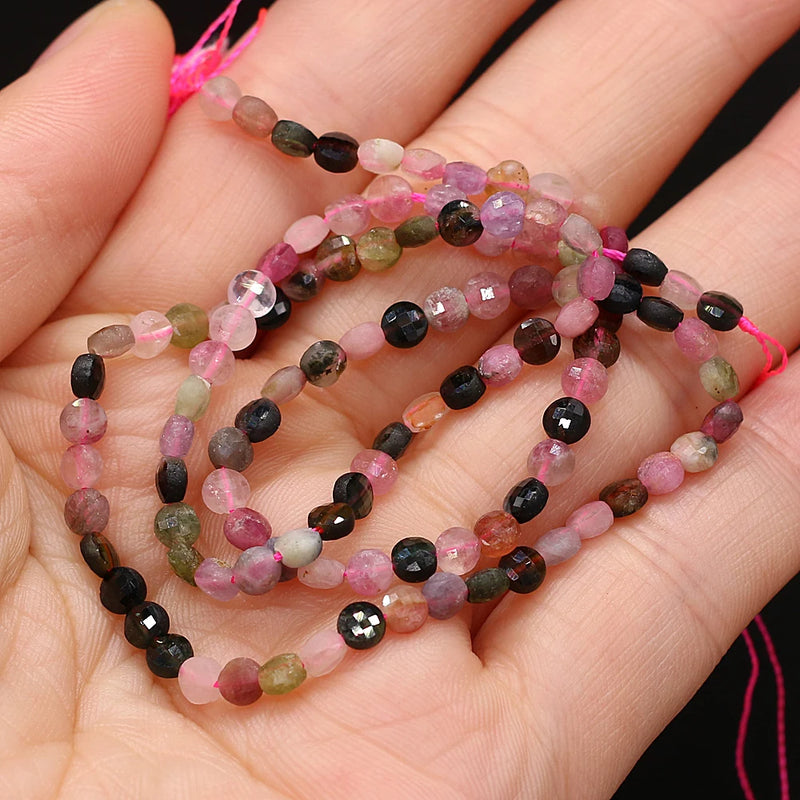 Tourmaline Natural Stone Faceted Beads for Jewelry Making
