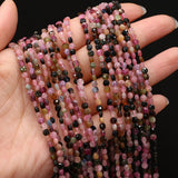 Tourmaline Natural Stone Faceted Beads for Jewelry Making