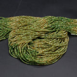 Green Yellow Tourmaline Faceted Beads 2mm