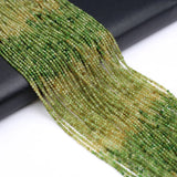 Green Yellow Tourmaline Faceted Beads 2mm