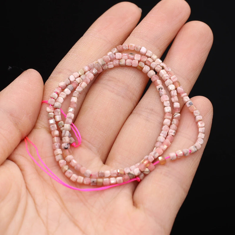 Rhodochrosite Faceted Beads 2mm for Jewelry Making