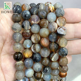 10mm Brown Dream Dragon Veins Agate Round Beads 15''