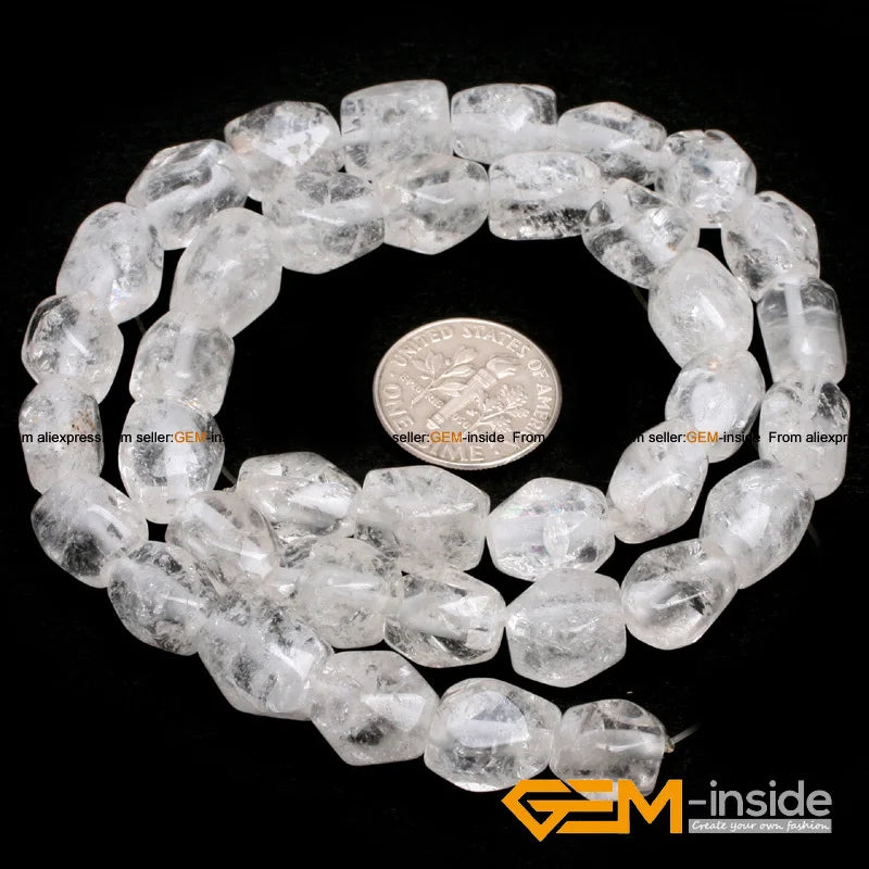 Natural Stone Faceted Cuboid Beads Strand 15 Inch DIY Jewelry Making