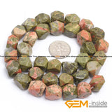 Natural Stone Faceted Cuboid Beads Strand 15 Inch DIY Jewelry Making
