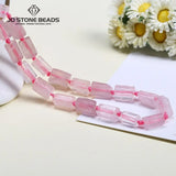 Natural Stone Faceted Cylinder Shape Loose Beads For Jewelry Making