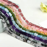 Natural Stone Faceted Cylinder Shape Loose Beads For Jewelry Making