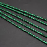 Malachite Faceted Cylindrical Beaded Necklace Crafts Jewelry 2x4mm